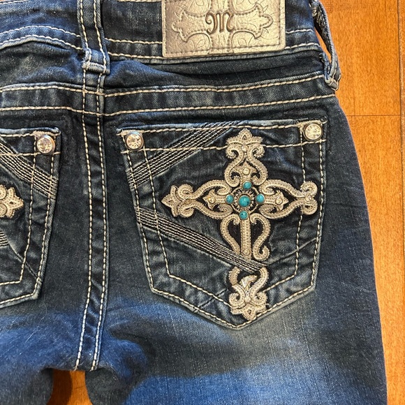 Miss Me Embellished Denim Jeans with Silver Accents - Picture 1 of 8